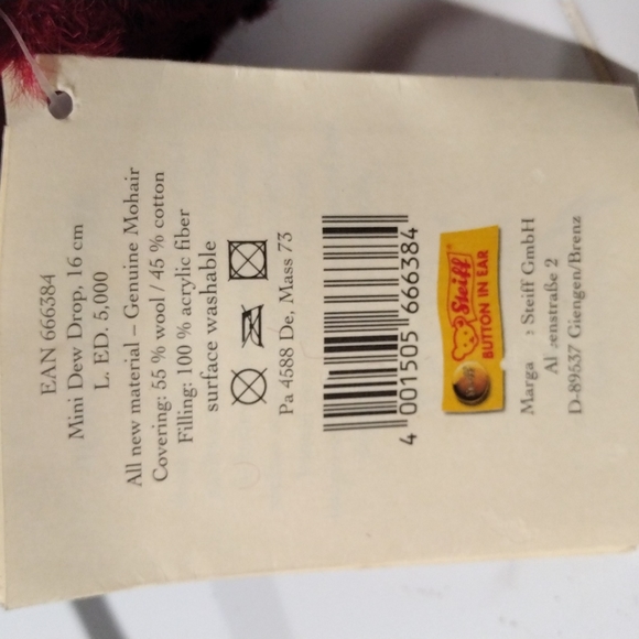 Steiff Bear Mini Dew Drop Rare - Picture 4 of 7